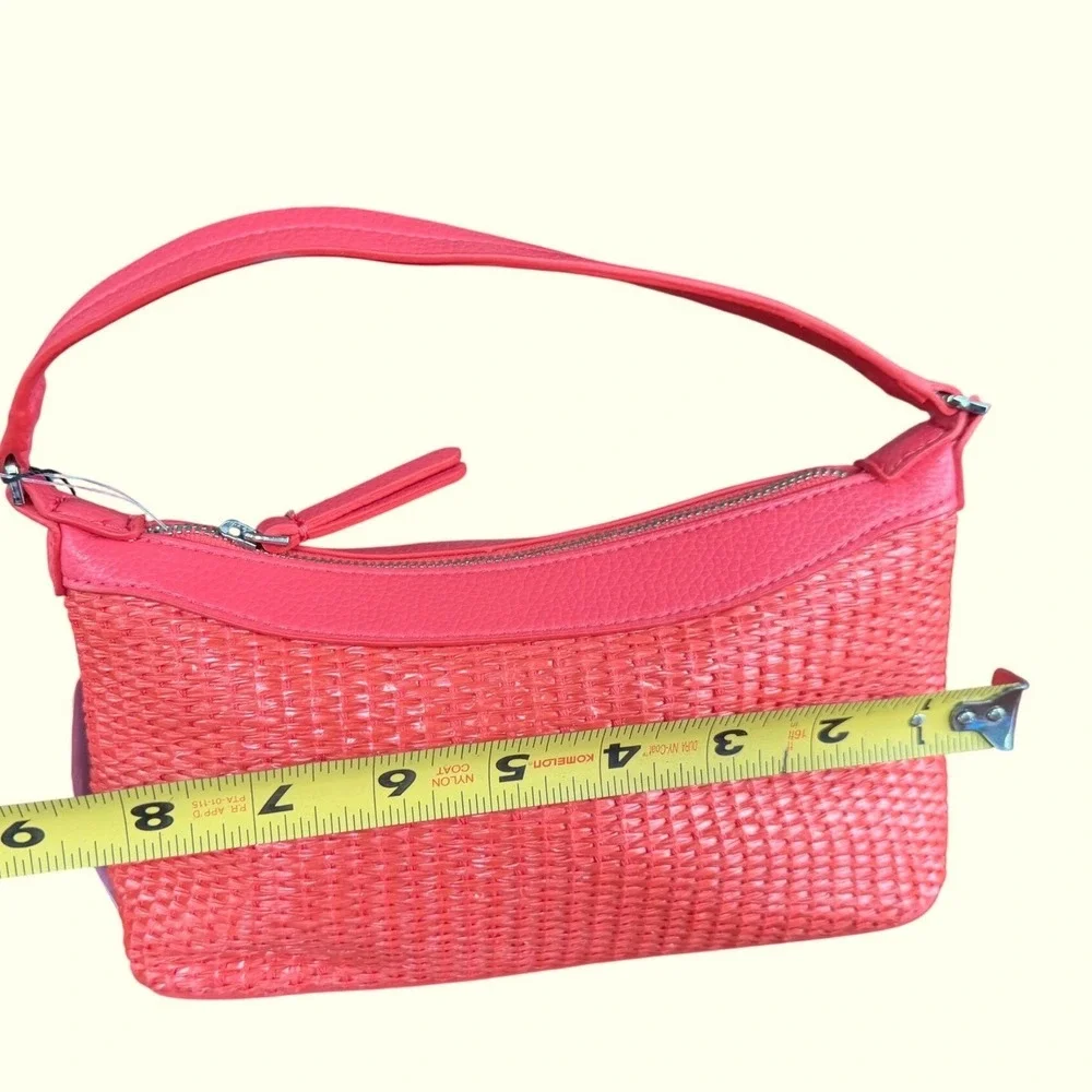 Vera Bradley Mini Slouchy Crossbody Bag Cayenne Red Woven Faux‎ Leather